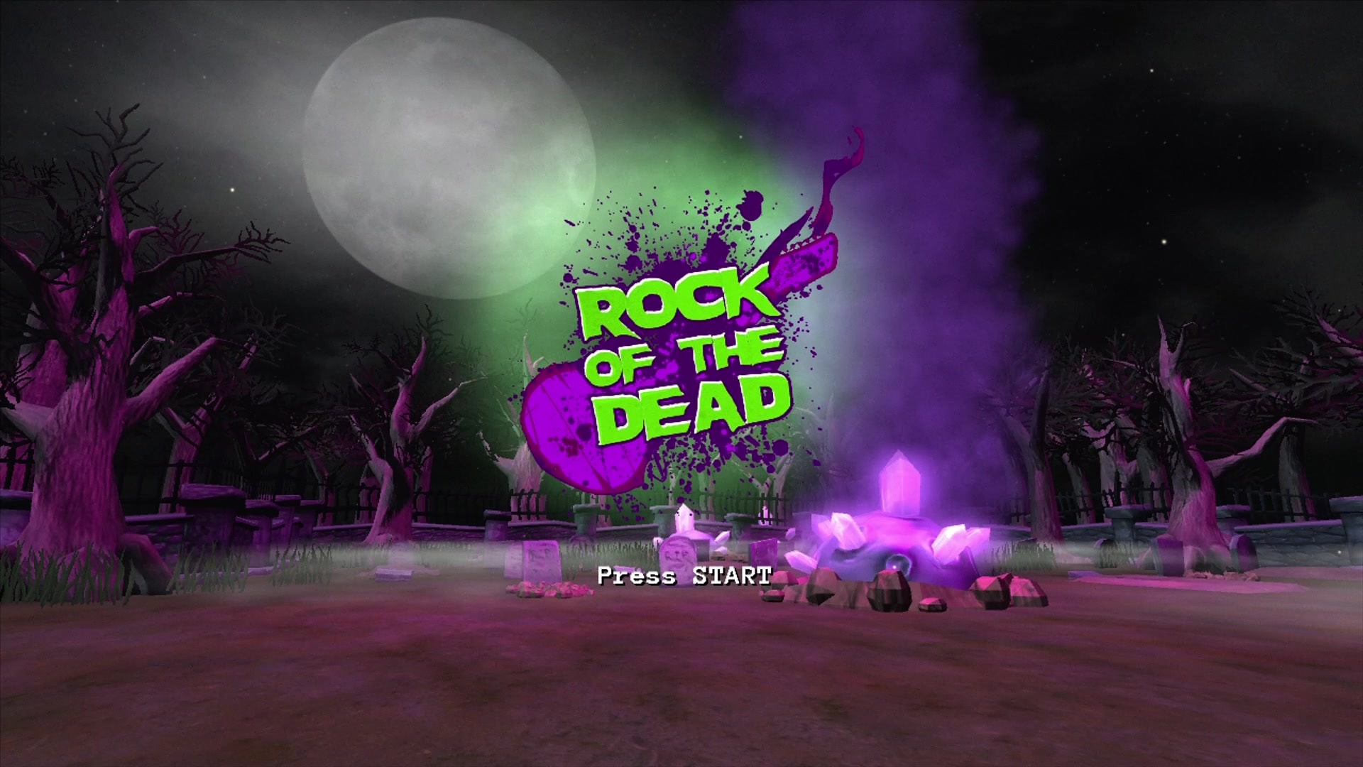 Rock of the Dead title screen for Xbox 360